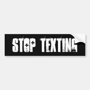 STOPTEXEN BUMPERSTICKER