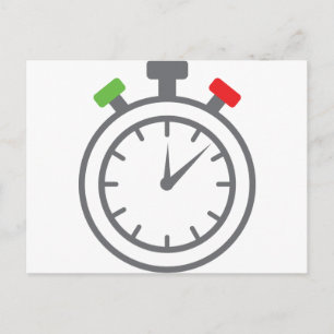 stopwatch - wekker briefkaart