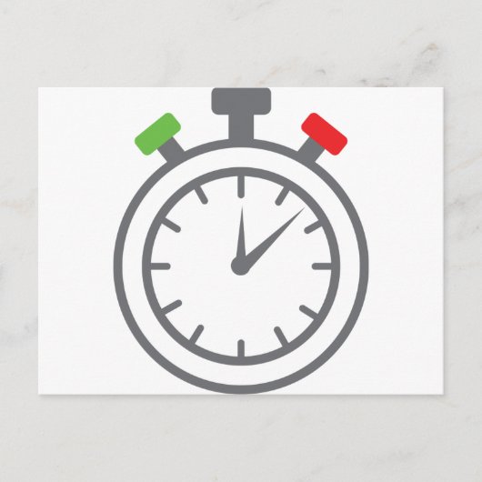 stopwatch - wekker briefkaart (Voorkant)