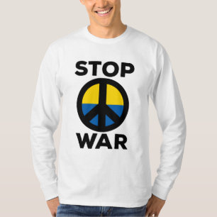 Stopzetting van de oorlogsvlag van Oekraïne T-shirt
