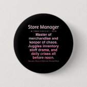 Store Manager  Ronde Button 5,7 Cm (Voorkant)