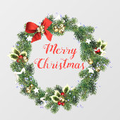 Storefront Merry Kerstfeestdag Wreate Raamsticker (Vel)