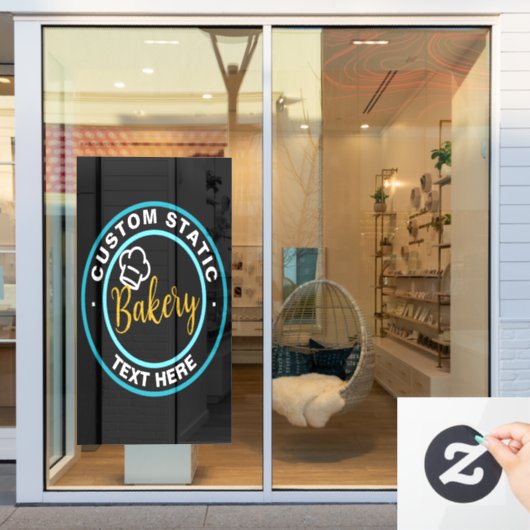 Storefront static cling clear decal or Bakery (Winkelraam)