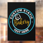 Storefront static cling clear decal or Bakery (Vel 2)