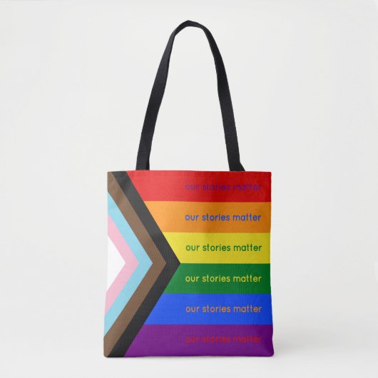 Stories Matter Intersectional Pride Flag Rainbow Draagtas (Voorkant)