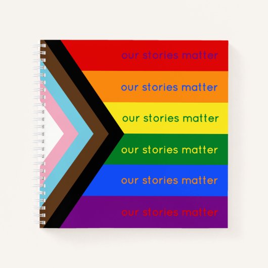 Stories Matter Intersectional Pride Flag Rainbow Notitieboek (Voorkant)