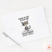 Storing kat sarcasme niet grappig ronde sticker (Envelop)