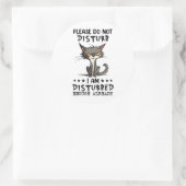 Storing kat sarcasme niet grappig ronde sticker (Tas)