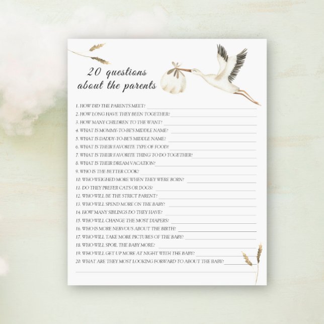 Stork - 20 vragen over de ouders (Creator heeft geüpload)