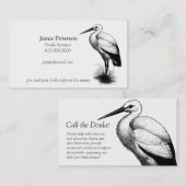 Stork Appelle Les Cartes de visite Doula (Devant / Derrière)