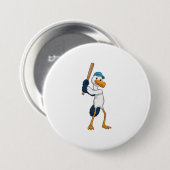 Stork at Baseball Ronde Button 7,6 Cm (Voorkant /achterkant)