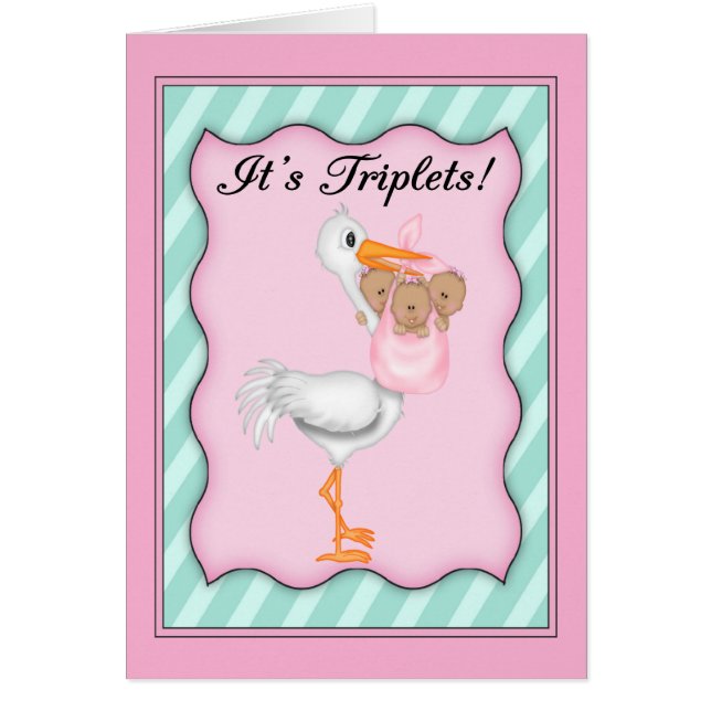 Stork avec Triplets de filles afro-américaines (Devant)