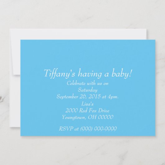 Stork Baby boy Douche Invitations (Dos)