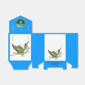 STORK BABY BOY SHOWER BLUE GEM STONE MONOGRAM BEDANKDOOSJES (Uitgevouwen)