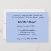 Stork Baby Boy Shower Invitation (Dos)