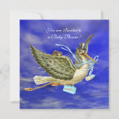 STORK BABY BOY SHOWER KAART (Voorkant)