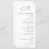 Stork Baby Girl Douche Menu (Devant / Derrière)