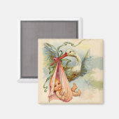 STORK BABY SHOWER 2 MAGNEET (Voorkant / Achterkant)