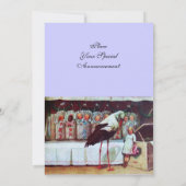 STORK BABY SHOWER 3, blauw Kaart (Achterkant)