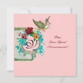 STORK BABY SHOWER 3 MONOGRAM KAART (Achterkant)