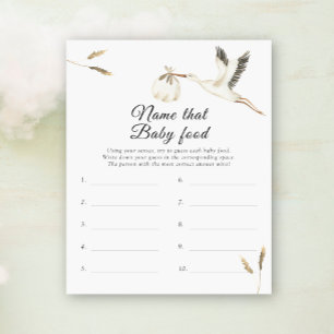 Stork baby shower - Noem dat baby voedsel