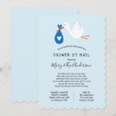 Stork Baby shower per post Kaart (Voorkant / Achterkant)