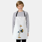 Stork bij Bowling met Bowling ball Schort (Gedragen)