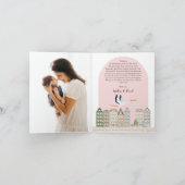 Stork Boho Baby shower Sprinkle Bedankt Card (Binnen)