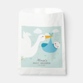 Stork Boy Bundle-Baby shower Bedankzakje (Voorkant)
