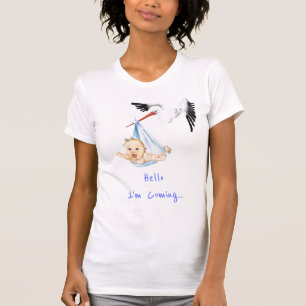 Stork Carrying Baby T-shirt - Nouveau bébé - Your
