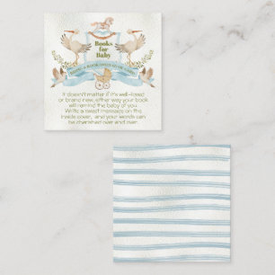 Stork Crest Waterverf Boeken voor Baby Vierkante Visitekaartje