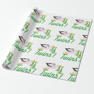 Stork die Twins levert Cadeaupapier
