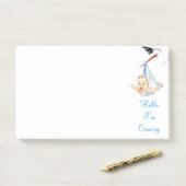 Stork en Baby Post-it® notes Funny (Op bureau)
