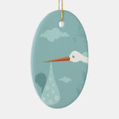 Stork en kind keramisch ornament (Rechts)