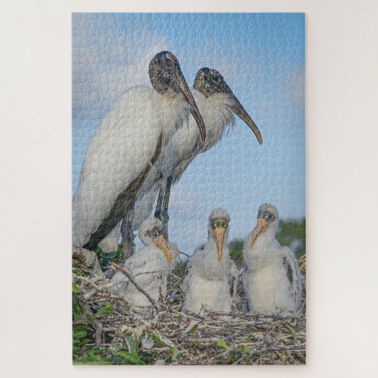 "Stork Family" Jigsaw Puzzle (Vertical)