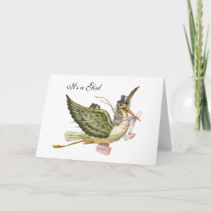 STORK GIRL BABY SHOWER AANKONDIGING