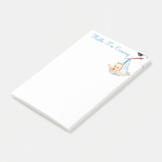 Stork heeft een Baby-Post-it® notes (Schuin)