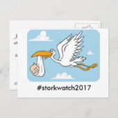 Stork-horloge Briefkaart (Voorkant / Achterkant)