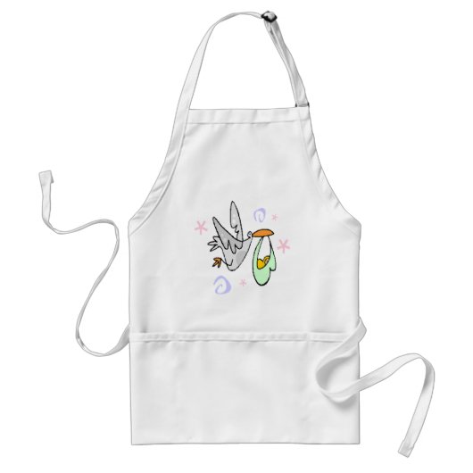 Stork levert Baby Apron Standaard Schort (Voorkant)