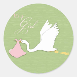 Stork livre un autocollant fille