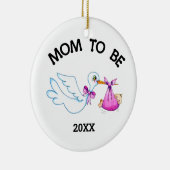 Stork mam om te worden keramisch ornament (Rechts)