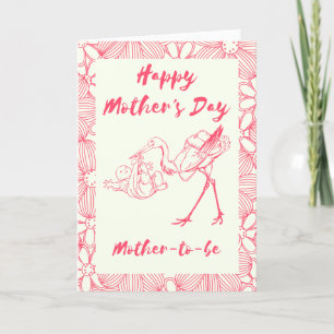 Stork maman pour être la carte de la fête des mère
