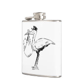 Stork met een Baby-kolf Heupfles (Links)