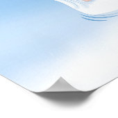 Stork met nieuw geboren Baby Poster (Hoek)