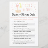 Stork nest Nursery Rhyme Quiz baby shower game (Voorkant)
