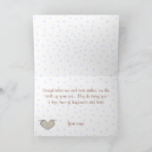 Stork Nouvelle carte de voeux pour bébé garçon (Intérieur)