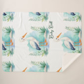  Stork Nursery set Baby pop Sherpa Deken (Voorkant (horizontaal))