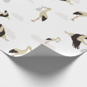 Stork Pasgeboren Baby Boy Meisje Patroon Cadeaupapier (Hoek)