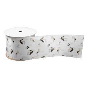 Stork Pasgeboren Baby Boy Meisje Patroon Lint