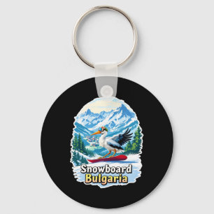 Stork snowboarden in het mooie Bulgarije Sleutelhanger